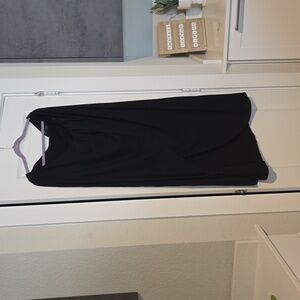 Black cross front skirt